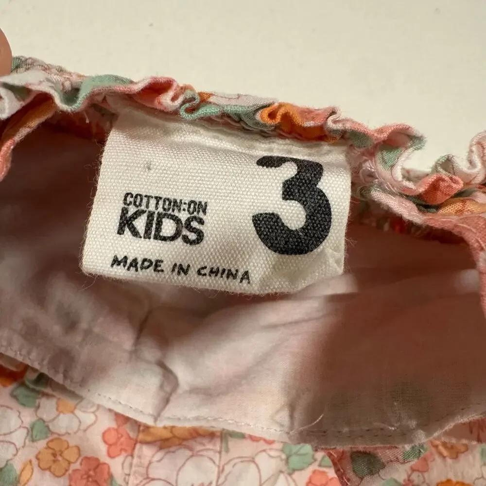 Cotton On Toddler Girl 3T Floral Dress 100% Cotton - Picture 4 of 5